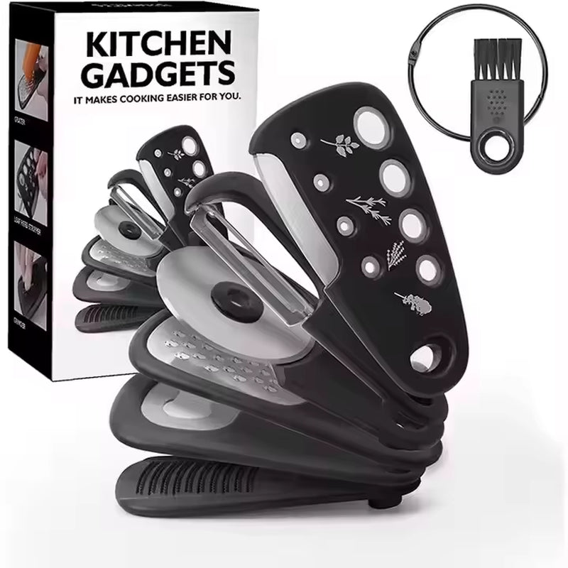 1Set Kitchen Multi-Purpose Vegetable Slicer Cutter Grater Potato Peeler Food Masher Cheese Grater Bottle Opener Gadget