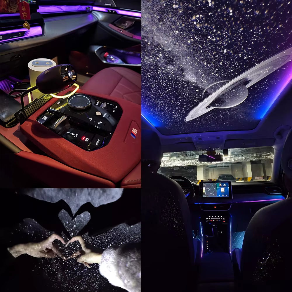 USB Star Projector Light 360 Degree Flexible Car Roof Galaxy Light Portable Mini Night Light for Bedroom Decoration
