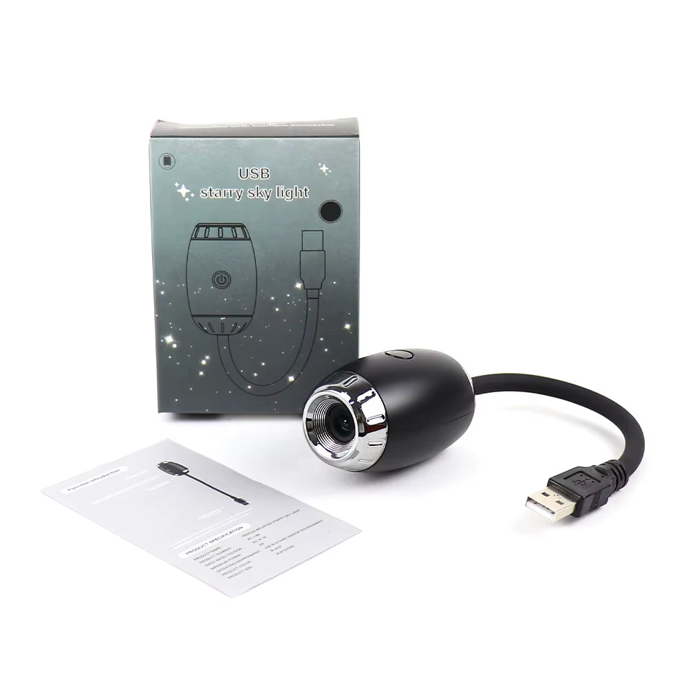 USB Star Projector Light 360 Degree Flexible Car Roof Galaxy Light Portable Mini Night Light for Bedroom Decoration