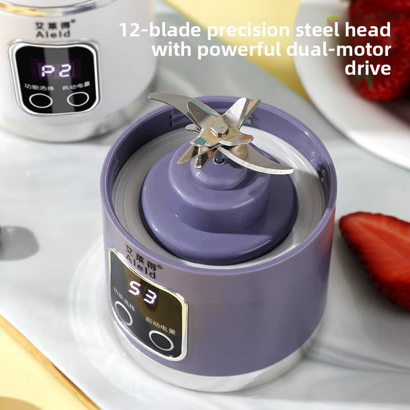 Fruit and Vegetable Juice Cup Blender Small Household Electric Mini Portable Built-In Battery Food-Grade Material 12 Blades