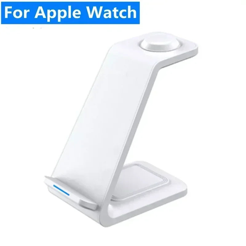 30W Fast Charging Dock Station Pad 3 in 1 Wireless Charger Stand for Iphone 16 15 14 13 12 Pro Max Iwatch Samsung S24 S23 S22