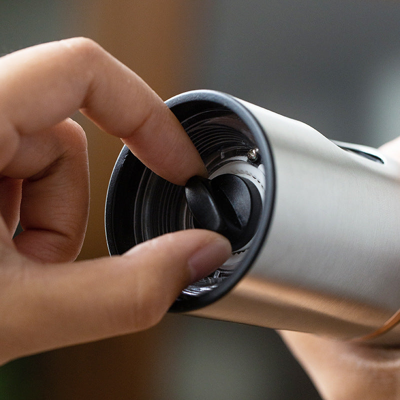 Electric Pepper Mill Grinder - CozyNest Hub Stainless Steel Salt Mill with a sleek design and easy-to-use mechanism.