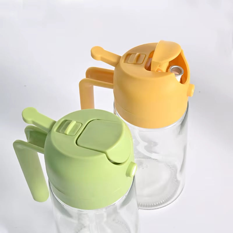 Two in One Glass Oil Spray 470Ml Bottle for Kitchen and Home Oil Spray Bottle