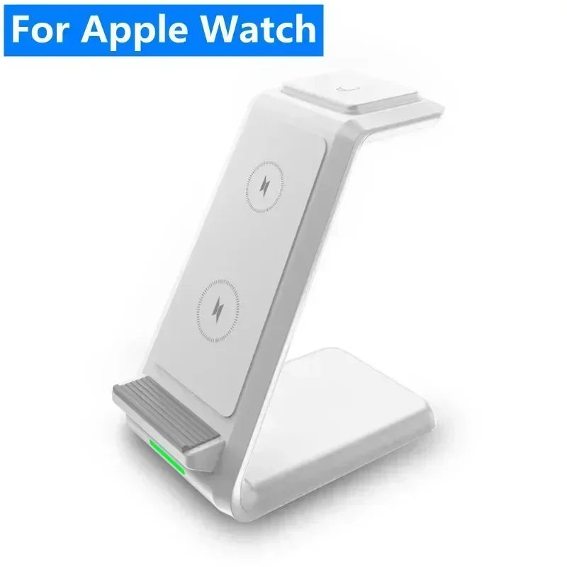 30W Fast Charging Dock Station Pad 3 in 1 Wireless Charger Stand for Iphone 16 15 14 13 12 Pro Max Iwatch Samsung S24 S23 S22