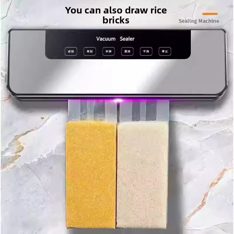 Dual-Use Automatic Touch Screen Vacuum Sealer Small Household Sundries Fresh-Keeping Integrated Plastic Machine for Kitchen