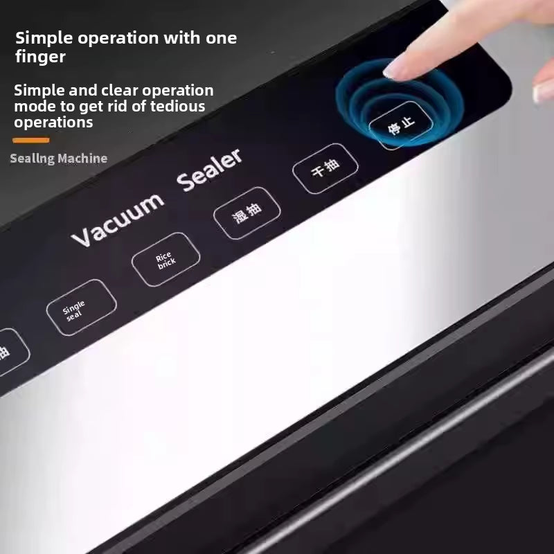 Dual-Use Automatic Touch Screen Vacuum Sealer Small Household Sundries Fresh-Keeping Integrated Plastic Machine for Kitchen