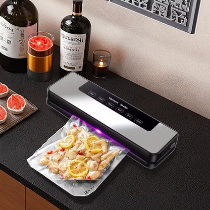 Dual-Use Automatic Touch Screen Vacuum Sealer Small Household Sundries Fresh-Keeping Integrated Plastic Machine for Kitchen